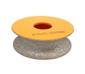 Freza diamantata pentru profilare granit, marmura, gresie Profil Semicerc Full Bullnose exterior, R-20mm, ∅75x22,23mm - DXDY.FPP.BN20 - Img 4