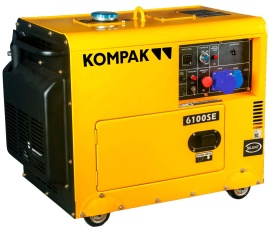 Generator Diesel Insonorizat monofazat KOMPAK 6100SE – 230V, 5.3 kW Max, AVR, Pornire Electrica