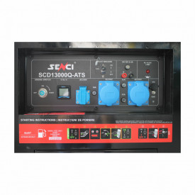  Generator monofazat insonorizat Senci SCD13000Q-ATS - Putere maximă 11 kW, motor Diesel cu ATS inclus