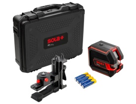Laser verde, cu linii în cruce si punct, Sola X2 GREEN Professional - distanta 30m, (adaptor si valiza incluse) - Sola-71014101