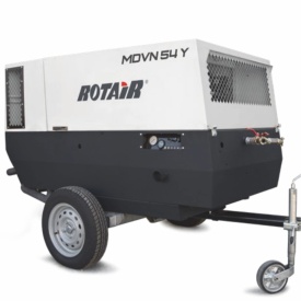 Motocompresor ROTAIR MDVN 54Y 5400l/min 7bar motor YANMAR cu bara tractare fixa doar pentru santier - Img 2