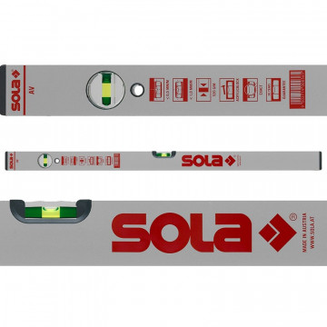 Nivela din aluminiu SOLA AVD 80 cm, 2 bule + 1 reglabila
