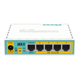 Router hEX PoE Lite, 5 x Fast Ethernet 4 x PoE, RouterOS L4 - Mikrotik RB750UPr2 - Img 2