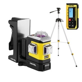 SET Nivelă Laser 3D Nivel System CLx3R MOTOR, Roșu, 3x360° + Trepied SJJ-M1 EX + Receptor Digital CLS-310