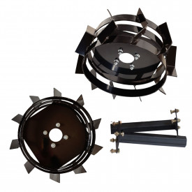 Set roti metalice 440x180mm, manicot cu flanse, hex 32mm