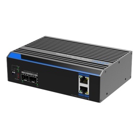 Switch industrial 2 porturi Gigabit HPoE'2 porturi uplink SFP/RJ45 - UTEPO UTP7202GE-POE - Img 3