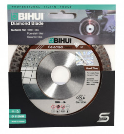Disc Diamantat pt. Placi dure, Portelan dur, Placi ceramice 115x22.2 (mm) Super Premium - BIHUI-DCDA115 - Img 2