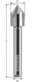 Freza tesire 3 caneluri, 10.0x6mm, 0068483 - Img 3