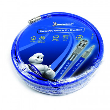 Furtun de aer 10m, 8x13mm, PVC cu insertie, cuple rapide Michelin