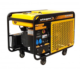 Generator de curent trifazat Stager YDE12E3, open frame 9.6kW, diesel, pornire la cheie - Img 5