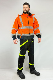 Jacheta Softshell Safety Shell TECH – Orange Black