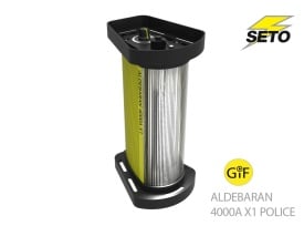 Lampa mobila Flux luminos (real): 1100 lm ALDEBARAN® 4000A X1 POLICE – 33 Wh Mod intermitent albastru