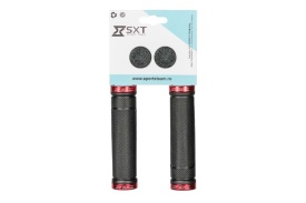 Mansoane MTB SXT - 130 mm Lock-On Dublu Rosu - Img 2