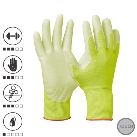 Manusi de protectie Micro Flex, din poliester, acoperire din poliuretan, uz profesional, marimea 9/L - Img 2