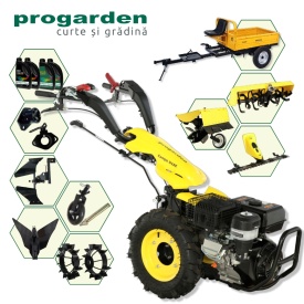 Motocultor 14CP + RM500C Remorca 500Kg + BC120M Bara cosire + 3xPlug + FT90 Freza tractata + 2xRoti metalice RM47 + 2xCuple + 4L Ulei Pachet Campo U16E - Img 2