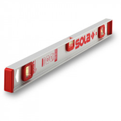 Nivela din aluminiu SOLA I5 80cm, Profil I, 2 bule + 1 x 45 grade