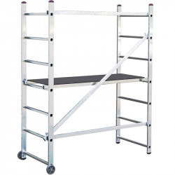 Schela mobila de aluminiu  Corda 0,5 x 1,5m, aluminiu, inaltime lucru 3m