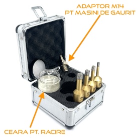 Set carote diamantate pt. gresie portelanata & piatra - diam. 6, 8, 10, 12 mm PREMIUM - DXDY.GOLDrill.MiniSet - Img 2