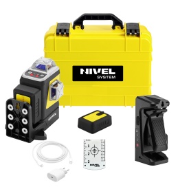 SET Nivelă Laser 3D Nivel System CLx3R MOTOR, Roșu, 3x360°, 30/70 m + Trepied SJJ-M1 EX + Senzor CLS-5 - Img 2