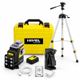 SET Nivelă Laser Motorizată Nivel System CLx3V MOTOR, Violet 450 nm, 3x360° + Trepied SJJ-M1 EX