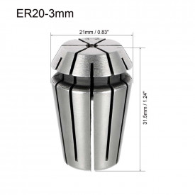 Bucsa elastica ER20, prindere 3.0 mm - Img 2