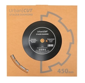 Disc diamantat pentru beton/asfalt 450mmx25.4 -Px10mmx3.6mm Stager URBAN CUT - Img 2