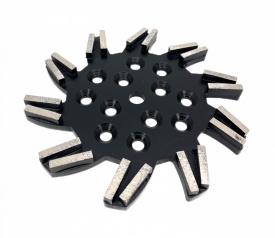 Disc stea cu segmenti diamantati pt. slefuire pardoseli - segment foarte fin - Negru - 250 mm - prindere 19mm - DXDY.8501.250.11.73 - Img 2