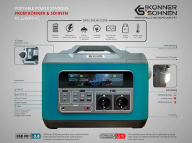 Generator solar statie de incarcare Konner KS-2200PS-FC 
