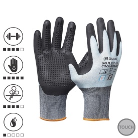 Manusi de protectie Multi Flex Cool and Touch, din nylon si spandex, acoperire din spuma de nitril, uz profesional, marimea 10/XL - Img 1