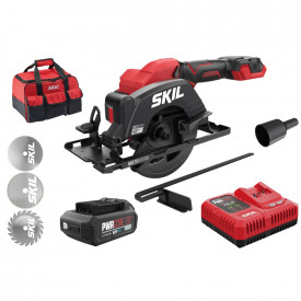 Mini fierastrau cu acumulator SKIL 3540 DA „Compact brushless“, 3 discuri de schimb si geanta de transport, acumulator si incarcator - Img 1