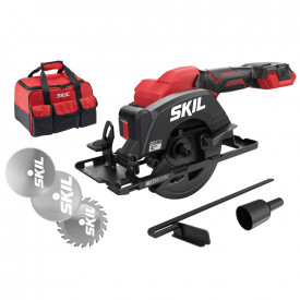 Mini fierastrau cu acumulator SKIL 3540 FA „Compact brushless“, turatie 6000 /min, 3 discuri de schimb si geanta de transport, doar corpul - Img 1