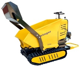 Roaba cu motor termic cu incarcator frontal 9CP, 500kg, senile Stager RMT500SI - Img 4