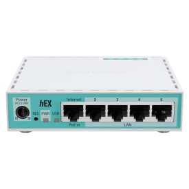 Router hEX, 5 porturi Gigabit, USB, PoE IN - MikroTik E50UG - Img 2