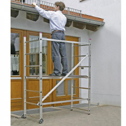 Schela mobila de aluminiu  Corda 0,5 x 1,5m, aluminiu, inaltime lucru 3m