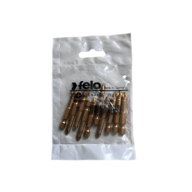 Set 10 biti Felo, seria TiN Plus profil Pozidrive, E6.3, PZ2, 50mm