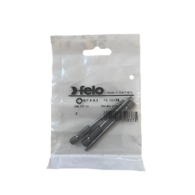 Set 3 biti Felo, seria Industrial profil Torx, E6.3, TX10, 70mm