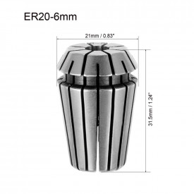 Bucsa elastica ER20, prindere 1.0 mm - Img 3