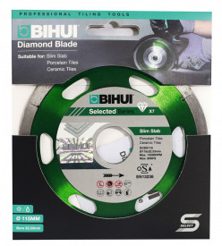 Disc Diamantat subtire pt. Portelan, Placi ceramice 115x22.2 (mm) Super Premium - BIHUI-DCDS115 - Img 2