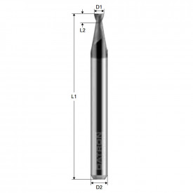 Freza 2 caneluri, Datron 0078020K, X.CEED, 2.0x3.0mm - Img 2