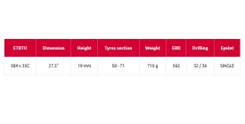 Janta MACH 1 TRUKY 35 DISC 27.5 - (584 x 35C) - 32H Negru Capsata - Img 4
