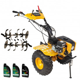 Pachet motocultor Campo 853, benzina, 7.5CP, 2+1 trepte, roti atv, manicot rulment, ulei motor si transmisie incluse