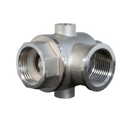 Racord 5 cai hidrofor, valva sens, FE1"xFI1"xFI1"xFI1/4"xFI1/4", inox - Img 2