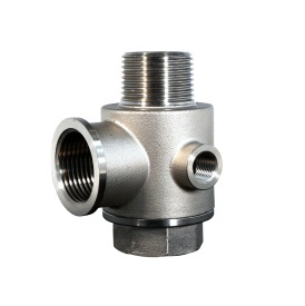 Racord 5 cai hidrofor, valva sens, FE1"xFI1"xFI1"xFI1/4"xFI1/4", inox - Img 4
