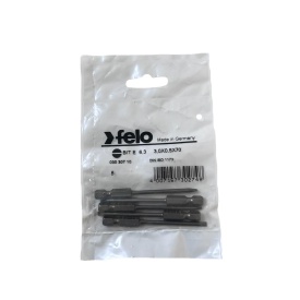 Set 5 biti Felo, seria Industrial profil Drept, E6.3, 3.0x0.5mm, 70mm