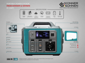 Statie de incarcare baterie externa Konner 300W - KS-300PS