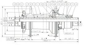 Butuc Spate NOVATEC D902SB-B12-A4A-S11 12x148 mm 32H - Sram HD - Img 2