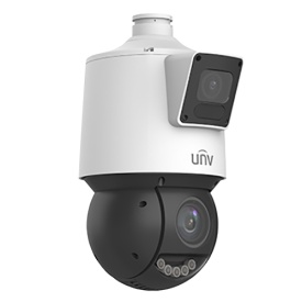 Camera de supraveghere Dual-lens IP, PTZ, 4MP, IR 100m&amp;WL30m, Audio, Alarm, PoE, IP66 - UNV IPC94144SFW-X25-F40C - Img 2