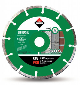 Disc diamantat pt. beton si caramida 115mm, SEV 115 Pro - RUBI-25915