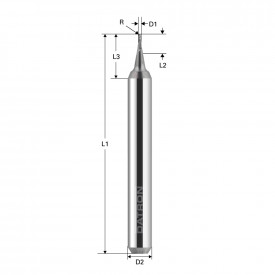 Freza cu 2 caneluri, Datron 00684015, 1.5x3.0x3.0mm - Img 2