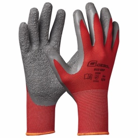 Manusi de protectie Eco Grip, din poliester, acoperire din latex cu textura striata, uz profesional, marimea 9/L